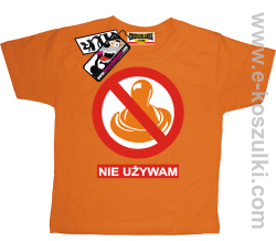 Nie używam koszulka dziecięca - pomarańczowy