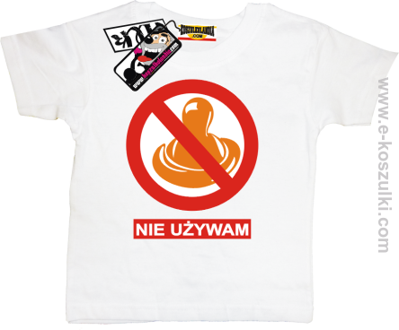 Nie używam koszulka dziecięca - biały