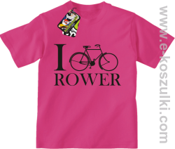 I love rower - koszulka dziecięca fuchsia