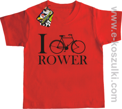 I love rower - koszulka dziecięca czerwony