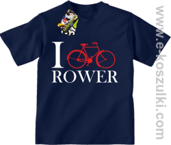 I love rower - koszulka dziecięca granatowy