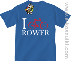 I love rower - koszulka dziecięca niebieski