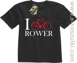 I love rower - koszulka dziecięca czarny