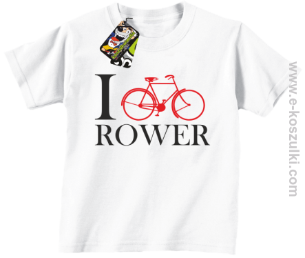I love rower - koszulka dziecięca biały