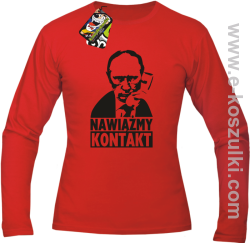 Nawiążmy kontakt Putin - longsleeve czerwony