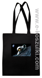 Kosmonauta na księżycu - Eco torba czarna