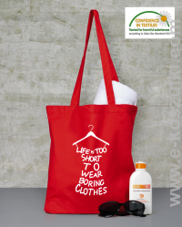 Life is too short to wear boring clothes - eko torba czerwona 