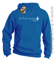 Ethereum CryptoMiner Symbol - bluza męska z kapturem niebieska