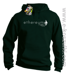 Ethereum CryptoMiner Symbol - bluza męska z kapturem butelkowa