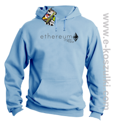 Ethereum CryptoMiner Symbol - bluza męska z kapturem błękitna