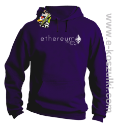 Ethereum CryptoMiner Symbol - bluza męska z kapturem fioletowa