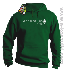 Ethereum CryptoMiner Symbol - bluza męska z kapturem zielona