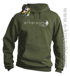 Ethereum CryptoMiner Symbol - bluza męska z kapturem khaki
