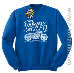 Motor I was born power styled - bluza bez kaptura STANDARD niebieska