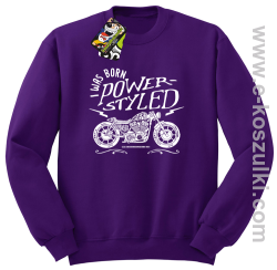 Motor I was born power styled - bluza bez kaptura STANDARD fioletowa