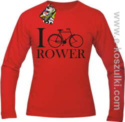 I love rower - longsleeve męski czerwony