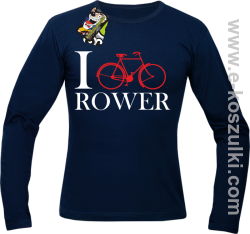 I love rower - longsleeve męski granatowy
