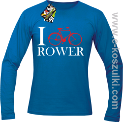 I love rower - longsleeve męski niebieski