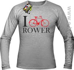 I love rower - longsleeve męski melanż