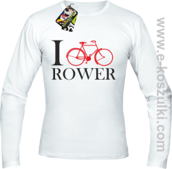 I love rower - longsleeve męski biały