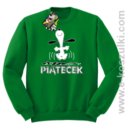 Hurra piątecek - bluza bez kaptura zielony