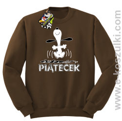 Hurra piątecek - bluza bez kaptura brązowy