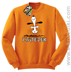 Hurra piątecek - bluza bez kaptura pomarańczowy