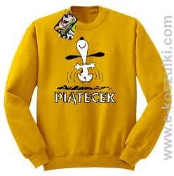 Hurra piątecek - bluza bez kaptura żółty