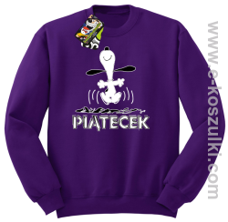 Hurra piątecek - bluza bez kaptura fioletowy