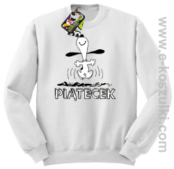 Hurra piątecek - bluza bez kaptura biały