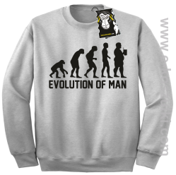 Evolution of man - zabawna bluza z nadrukiem bez kaptura melanż