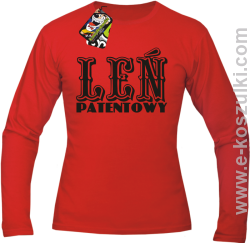 Leń patentowy - longsleeve męski czerwony