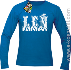 Leń patentowy - longsleeve męski niebieski