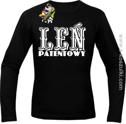 Leń patentowy - longsleeve męski czarny