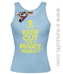 Keep Out this is private property - top damski - niebieski