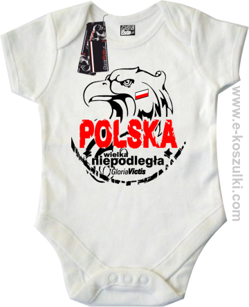 POLSKA WIELKA NIEPODLEGŁA - body dziecięce białe
