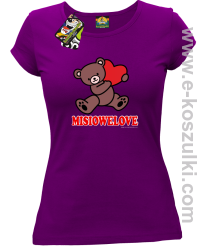MISIOWELOVE - koszulka damska fioletowa