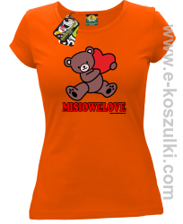MISIOWELOVE - koszulka damska pomarańczowa