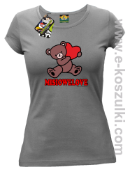 MISIOWELOVE - koszulka damska szara