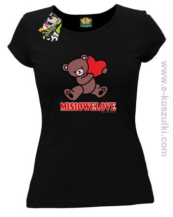MISIOWELOVE - koszulka damska czarna