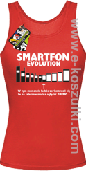 Smartfon evolution - top damski - czerwony