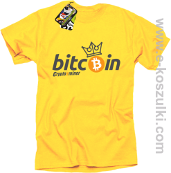 Bitcoin Standard Cryptominer King - koszulka męska żółta
