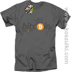 Bitcoin Standard Cryptominer King - koszulka męska szara