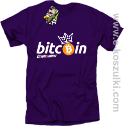 Bitcoin Standard Cryptominer King - koszulka męska fioletowa