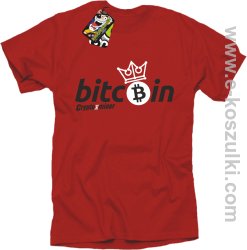 Bitcoin Standard Cryptominer King - koszulka męska czerwona