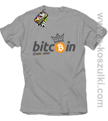 Bitcoin Standard Cryptominer King - koszulka męska melanż 