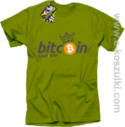 Bitcoin Standard Cryptominer King - koszulka męska kiwi