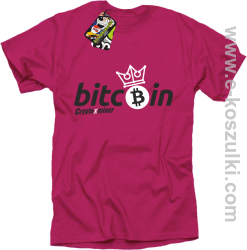Bitcoin Standard Cryptominer King - koszulka męska fuksja
