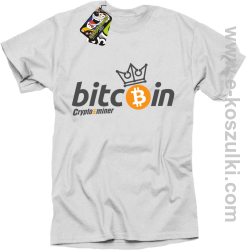 Bitcoin Standard Cryptominer King - koszulka męska biała