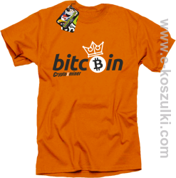 Bitcoin Standard Cryptominer King - koszulka męska pomarańczowa